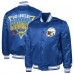 Los Angeles Chargers Starter Royal Printed Triangle Graphic Satin Full-Snap Varsity Jacket Los Angeles Chargers Starter Royal Printed Triangle Graphic Satin Full-Snap Varsity Jacket
