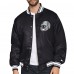 Las Vegas Raiders Starter Black Printed Triangle Graphic Satin Full-Snap Varsity Jacket