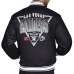 Las Vegas Raiders Starter Black Printed Triangle Graphic Satin Full-Snap Varsity Jacket