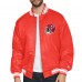 Kansas City Chiefs Starter Red Printed Triangle Graphic Satin Full-Snap Varsity Jacket