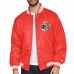 San Francisco 49ers Starter Red Printed Triangle Graphic Satin Full-Snap Varsity Jacket