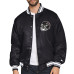 Куртка Atlanta Falcons Starter Black Printed Triangle Graphic Satin Full-Snap Varsity