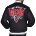 Куртка Atlanta Falcons Starter Black Printed Triangle Graphic Satin Full-Snap Varsity