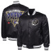 Куртка Baltimore Ravens Starter Black Printed Triangle Graphic Satin Full-Snap Varsity