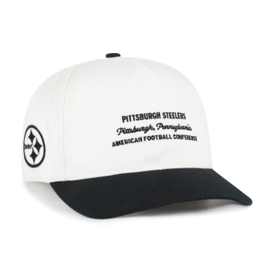Бейсболка Pittsburgh Steelers 47 White Contemporary Two-Tone Hitch