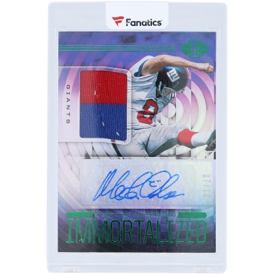 Morten Andersen New York Giants Autographed 2020 Panini Illusions Dual-Color Game-Used Relic #IJ-MAN #7/10 Card