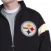 Pittsburgh Steelers Starter Black The Gust Full-Zip Hoodie