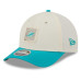 Бейсболка Miami Dolphins New Era Cream/Aqua 2026 NFL Training Camp 9FORTY