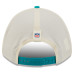 Бейсболка Miami Dolphins New Era Cream/Aqua 2026 NFL Training Camp 9FORTY
