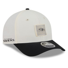 Бейсболка Baltimore Ravens New Era Cream/Black 2026 NFL Training Camp 9FORTY