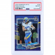 Puka Nacua Los Angeles Rams 2023 Panini Donruss Optic Purple Stars #238 #/15 PSA Authenticated 8 Rookie Card Puka Nacua Los Angeles Rams 2023 Panini Donruss Optic Purple Stars #238 #/15 PSA Authenticated 8 Rookie Card