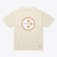 Pittsburgh Steelers Troy Polamalu Mitchell & Ness Cream Sandman Name & Number T-Shirt