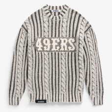 Unisex San Francisco 49ers Off Season x NFL Cream/Gray Cable Knit Sweater