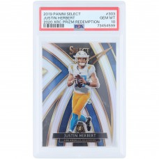 Justin Herbert Los Angeles Chargers 2019 Panini Select XRC Prizm Silver #303 PSA Authenticated 10 Rookie Card