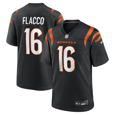 Cincinnati Bengals Joe Flacco Nike Black Team Game Jersey