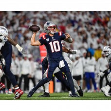 Drake Maye New England Patriots Unsigned Fanatics Authentic 2025 Week 5 Throwing Photograph