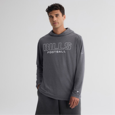 Футболка Buffalo Bills Fanatics Charcoal Clutch Long Sleeve Hooded