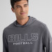 Футболка Buffalo Bills Fanatics Charcoal Clutch Long Sleeve Hooded