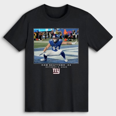 New York Giants Cam Skattebo Black NFL Flash Features Week 6 T-Shirt