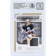 Archie Manning New Orleans Saints Autographed 2020 Panini National Treasures Century Materials Jersey Relic #CM-AM #/99 Beckett Fanatics Witnessed Authenticated 10 Card