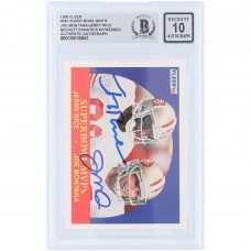 Joe Montana & Jerry Rice San Francisco 49ers Autographed 1990 Fleer #397 Beckett Fanatics Witnessed Authenticated 10 Card