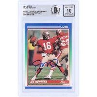 Joe Montana San Francisco 49ers Autographed 1990 Score #1 Beckett Fanatics Witnessed Authenticated 10 Card