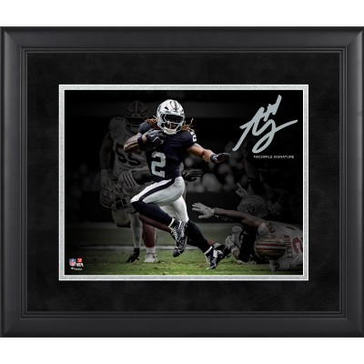 Ashton Jeanty Las Vegas Raiders Facsimile Signature Fanatics Authentic Framed 11 x 14 Spotlight Photograph