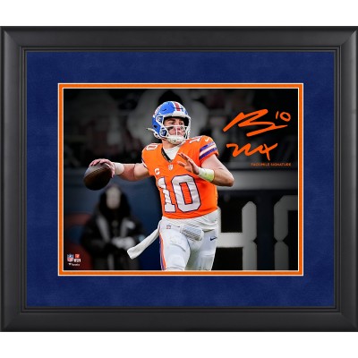 Bo Nix Denver Broncos Facsimile Signature Fanatics Authentic Framed 11 x 14 Spotlight Photograph