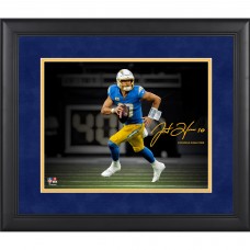 Justin Herbert Los Angeles Chargers Facsimile Signature Fanatics Authentic Framed 11 x 14 Spotlight Photograph