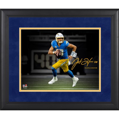 Justin Herbert Los Angeles Chargers Facsimile Signature Fanatics Authentic Framed 11 x 14 Spotlight Photograph