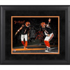 Joe Burrow & JaMarr Chase Cincinnati Bengals Facsimile Signature Fanatics Authentic Framed 11 x 14 Spotlight Photograph