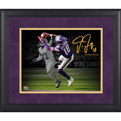 Justin Jefferson Minnesota Vikings Facsimile Signature Fanatics Authentic Framed 11 x 14 Spotlight Photograph