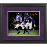 Фото в рамке Lamar Jackson & Derrick Henry Baltimore Ravens Facsimile Signature Fanatics Authentic 11 x 14 Spotlight