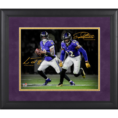 Фото в рамке Lamar Jackson & Derrick Henry Baltimore Ravens Facsimile Signature Fanatics Authentic 11 x 14 Spotlight
