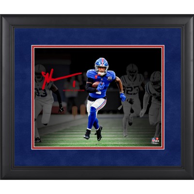 Malik Nabers New York Giants Facsimile Signature Fanatics Authentic Framed 11 x 14 Spotlight Photograph