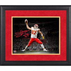 Travis Kelce Kansas City Chiefs Facsimile Signature Fanatics Authentic Framed 11 x 14 Spotlight Photograph