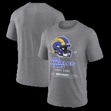 Los Angeles Rams Bud Light Tri-Blend T-Shirt - Heather Gray Los Angeles Rams Bud Light Tri-Blend T-Shirt - Heather Gray