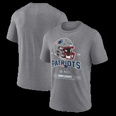 New England Patriots Heather Gray Bud Light Tri-Blend T-Shirt