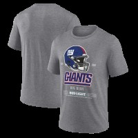 New York Giants Heather Gray Bud Light Tri-Blend T-Shirt