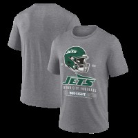 New York Jets Heather Gray Bud Light Tri-Blend T-Shirt