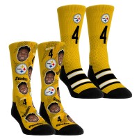 Unisex Pittsburgh Steelers DK Metcalf Rock Em Socks Player Football Guy Two-Pack Crew Sock Set