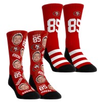 Unisex San Francisco 49ers George Kittle Rock Em Socks Player Football Guy Two-Pack Crew Sock Set