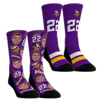 Unisex Minnesota Vikings Harrison Smith Rock Em Socks Player Football Guy Two-Pack Crew Sock Set