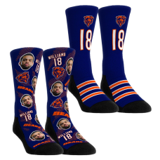 Носки Unisex Chicago Bears Caleb Williams Rock Em Football Guy Two-Pack Crew Set Носки Unisex Chicago Bears Caleb Williams Rock Em Football Guy Two-Pack Crew Set