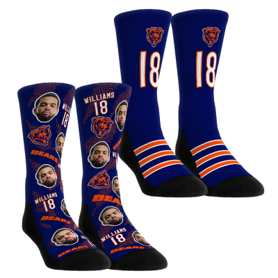 Носки Unisex Chicago Bears Caleb Williams Rock Em Football Guy Two-Pack Crew Set