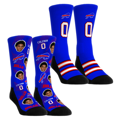 Носки Unisex Buffalo Bills Keon Coleman Rock Em Football Guy Two-Pack Crew Set