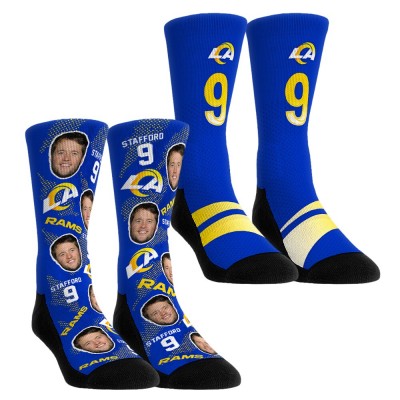 Matthew Stafford Los Angeles Rams Rock Em Socks Unisex Player Football Guy Two-Pack Crew Sock Set