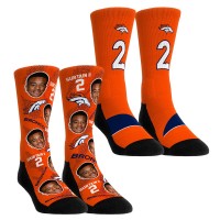 Unisex Denver Broncos Patrick Surtain II Rock Em Socks Player Football Guy Two-Pack Crew Sock Set