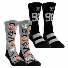 Unisex Las Vegas Raiders Maxx Crosby Rock Em Socks Player Football Guy Two-Pack Crew Sock Set Unisex Las Vegas Raiders Maxx Crosby Rock Em Socks Player Football Guy Two-Pack Crew Sock Set
