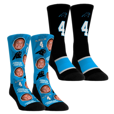Носки Unisex Carolina Panthers Tetairoa McMillan Rock Em Football Guy Two-Pack Crew Set